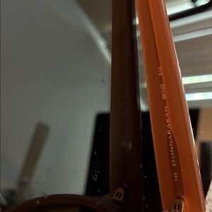 Donna Karan Orange and Brown Eyewear Frame Accent